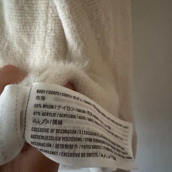 Abercrombie & Fitch Cream Soft A&F Collection Cozy Fuzzy Sweater - Picture 7 of 7